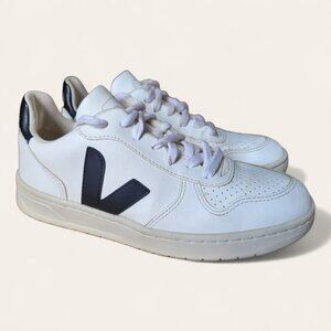 Veja V-10 Lace Up Sneakers White Low Top Womens 7